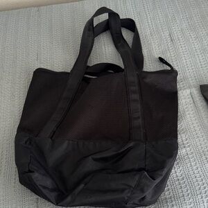 Lululemon Black Mesh Tote Bag